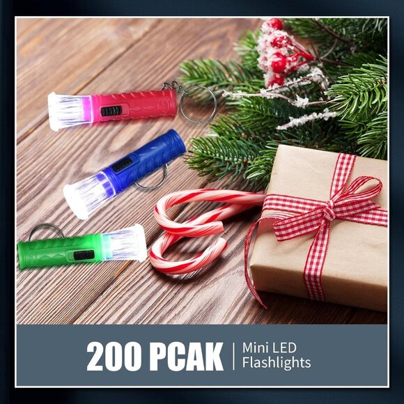 100 Pcs Mini Flashlight Keychain Bulk Assorted Colors Torch Keyring Flashlights - Picture 6 of 6